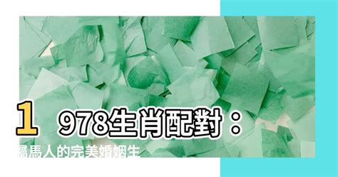 1978生肖配對|生肖配對｜屬馬12生肖夫妻配對表！最佳姻緣及相沖排